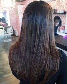 Asian Hair Highlights, Dark Brunette Balayage Hair, Balyage Long Hair, Straight Hair Highlights, Coffee Brown Hair, Balayage Straight Hair, Reality Shifting, Straight Black Hair