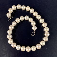 Nwt Genuine Pearl And Silver 17.5” Length Necklace. Large Pearls With Toggle Closure. Classic Magnificent Piece. From Closed Store Inventory. Classic White Necklace With Sterling Silver Clasp, Cross Choker Necklace, Cross Choker, Floral Pendant Necklace, Tiered Necklace, Gold Medallion, Amulet Necklace, Length Necklace, Floral Pendant