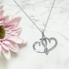 Deal of the Week: 1/4 CT Diamond Heart Necklace  Ends 3.22.20 Diamond Heart Necklace, Triple Heart, Heart Necklace Diamond, Lovely Necklace, Open Heart, Week 1, Rolo Chain