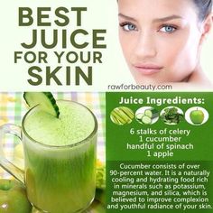 an advertisement for the best juice for your skin