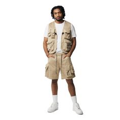 Details Fit: Vest Color: Khaki Material: 100% Polyester Style: WV24283EC New York Streetwear, Saved Items, Color Khaki, Things To Buy, Cargo Shorts, Everyday Outfits, Going Out, Streetwear Brands, Color