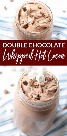 Decadent Whipped Hot Chocolate Desserts With Hot Chocolate Powder, Whipped Hot Chocolate No Heavy Cream, Frozen Hot Cocoa Recipe, Wiped Hot Chocolate, How To Make Whipped Hot Chocolate, Frozen Whipped Cream For Hot Chocolate, Whipped Hot Cocoa, Iced Hot Chocolate Recipe, Chocolate Frosty Recipe