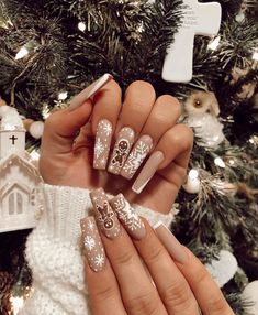 Christmas Nail Designs Acrylic, Nail Art Noel, Cute Christmas Nails, Her Nails, Christmas Nail Art Designs