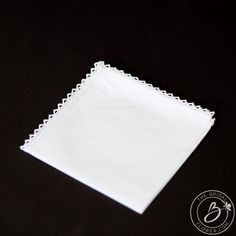 "Beautiful white cotton handkerchief with cotton lace edges. Can be used as a square hankie or bend the corners and use as a triangular hankie. Great for weddings or special occasions! -approx. 5\" length folded as square (10\" completely open) -listed: 1 hankie total    More hankie styles and bulk quantity here https://www.etsy.com/shop/GiftsbyNanaS?section_id=23083797" Wedding Hankies, Cotton Wedding, Wedding Handkerchief, Real Touch Flowers, Blue Orchids, Holiday Centerpieces, Foam Flowers, Pastel Wedding, Wedding Keepsakes