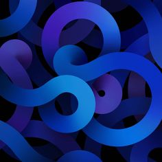 an abstract blue and purple background with circles in the shape of interlocking lines