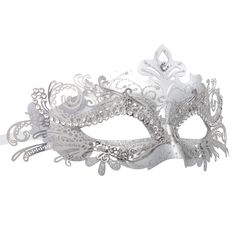 PRICES MAY VARY. Package Includes:Package Includes: 1x mask, Made of Metal - Accented with Rhinestones. Size: Metal: W 20cm* H 10 cm/ 7.9”*3.9” One size fits most. Comfortable, Lightweight, Universal-fitting design. No flaking of paint, no messy excess glue residue, and no discoloration The plastic mask can be hand adjusted for a better fit and with the straps to keep in position. The metal one is made with light weight eco-friendly metal alloy, and Decorated with Sparkling Rhinestones Perfect f Elegant Masquerade Mask, Mask Prom, Ball Costume, Mask Ball, Mask Venetian, Plastic Mask, Silver Outfits, Metal Mask, Halloween Costume Mask