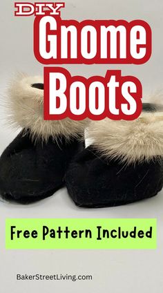 Gnome Boots, Gnome Shoes, Cardboard Tubes, Shoes And Boots, Doll Shoes, Free Pattern