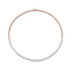 18k gold graduated marquis diamond necklace 7.48cts diamonds 16 inches in length #AKNGRMQ Marquis Diamond, Anita Ko, Diamond Choker, Marquise Diamond, Rose Gold Necklace, White Rose Gold, Diamond Necklace, Diamond Ring, Choker