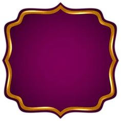 a purple and gold frame with an empty space in the center for text or image