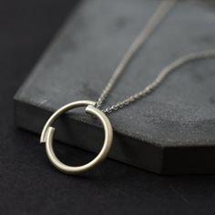 "Classic and distinctive, this stylish modern design is the perfect necklace for everyday wear or even for a daily casual night out. A unique piece of jewelry for the special you that will complete any outfit. The video shows the necklace in oxidized silver finish. ------ HIGH QUALITY We create long lasting, timeless design jewelry handcrafted in Paris with loving attention to details. All AgJc jewelry is made by hand using recycled sterling silver, solid gold or gold fill over sterling silver ( Modern Necklace Design, Necklace For Everyday, Silver Threader Earrings, Aluminum Jewelry, Modern Necklace, Open Hoop Earrings, Circle Studs, Modern Necklaces, Design Jewelry