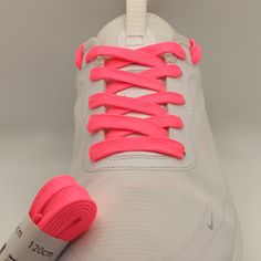 Pair of flat fluorescent pink colored cotton laces, laces for adult high top sneakers shoes. - Laces sold in pairs (2 laces). - Suitable for high-top shoes, sneaker type, trainers, casual shoes. - Ideal for customizing or giving a facelift to your shoes, they are really nice. 👉Information: - Sold in pairs (2 laces) - Length: 120 or 150 centimeters - Width: 8 millimeters - Color: Fluorescent PINK - Washing: 40oC 🚚Delivery: Shipments are made with tracking number within 1 to 3 days maximum. 📸Pi Sporty Pink Sneakers With Elastic Laces, Pink Sneakers With Elastic Laces For Streetwear, Pink Sneakers With Laces For Sports, Pink Sports Sneakers With Laces, Pink Sneakers With White Laces For Streetwear, Pink Sneakers With White Laces For Spring, Pink Sneakers With Elastic Laces For Spring, Pink Sneakers With Laces For Spring, Fuschia Shoes