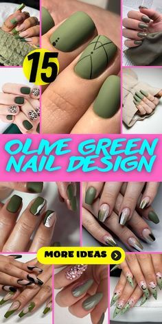 "Get cozy this fall with nature-inspired moss green nails! 🌿 Perfect for adding earthy tones to your style. 🍁 #NatureNails #FallFaves #MossGreenManicure" Moss Green Nails, Daisy Acrylic Nails, Internet Fame, Earthy Vibes, Fall Green, Fall Faves, Green Nail Designs, Autumn Nails, Green Nails