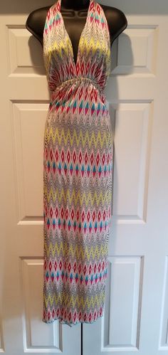 Floor Length, Multi-Patterned Summer Dress. Fully Exposed Back. Entertaining All Reasonable Offers! Casual Maxi Dress With Geometric Pattern For Beach, Casual Maxi Dress With Geometric Pattern For Spring, Casual Geometric Pattern Maxi Dress For Spring, Casual Spring Maxi Dress With Geometric Pattern, Spring Multicolor Maxi Dress With Geometric Pattern, Casual Multicolor Maxi Dress With Geometric Pattern, Casual Multicolor Geometric Pattern Maxi Dress, White Sleeveless Dress With Colorful Pattern, White Maxi Dress With Colorful Pattern