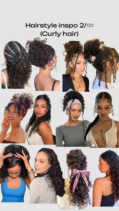 #myfirstshuffle Curly Hairstyles French Braid, Wash And Go Natural Hair Styles, Poofy Hairstyles, Travel Hairstyles Airplane, Curly Hairstyles 3b, Scrunchie Bun, 2024 Hair Trends For Women, 2024 Hair Trends, Curly Hair Beauty