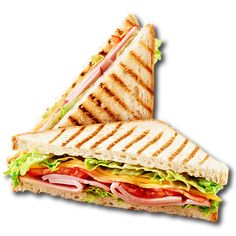 a cut in half sandwich sitting on top of each other