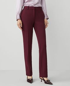 Formerly known as the straight pant, our sophisticated and timeless straight-leg pant has a classic lean fit for a chic, structured silhouette. Front zip with hook-and-bar closure. Belt loops. Front off-seam pockets. Back besom pockets. Shop all Sophia pants,Leg Shape:Straight – a leg-skimming shape with tailored, timeless versatility,Rise:Mid rise: sits 2 1/4" below natural waist,Imported:Imported,Fit:Tailored & fitted,Length:Full length: 31" inseam with 16 1/4" leg opening,Fabrication:65% Polyester, 32% Rayon, 3% Spandex,Garment Care:Machine Washable The Sophia Pant - Curvy Fit by Ann Taylor Size regular - 00 Mauve Rose Women's Curvy, Straight, Pants, 65%, Polyester, 32%, Rayon, 3%, Spandex, Machine, Washable Knitted Suit, Straight Pants, Straight Leg Pants, Effortless Style, Ann Taylor, Mid Rise, Full Length, Straight Leg, Pants