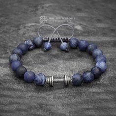 J&E Jewelry - Custom made Jewelry For Men and Women, Mens Bracelets, Womenrs Bracelets, Mens Jewelry, Gifts For Men Boyfriend Unique Gifts, Gifts For Boyfriend Unique, Matte Jewelry, Gifts For Men And Women, Blue Sodalite