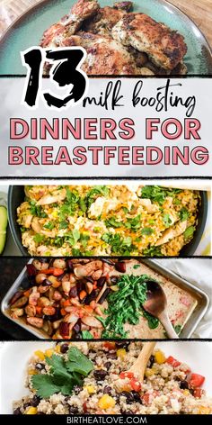 the best dinner for breastfeeding with text overlay