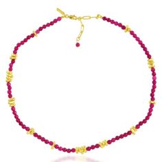 Embrace the delicate beauty of the Pink jade Beaded Necklace (Gold Vermeil). This exquisite necklace features a string of lustrous pink  beads, carefully handcrafted and complemented by the golden vermeil accents. The mesmerizing pink hues of the  beads exude elegance and femininity, while the gold vermeil adds a touch of luxury and sophistication. Let this necklace adorn your neckline with grace and charm, radiating a subtle allure that captivates hearts wherever you go. The Pink jade Beaded Ne Elegant Pink Necklaces With Gold Beads, Elegant Pink Necklace With Gold Beads, Elegant Pink Beaded Necklace With Gold Beads, Jade Bead Necklace, Pink Jade, Cerise Pink, Delicate Beauty, Eyewear Brand, Pink Beads