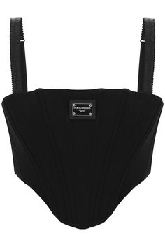 100% Cotton | Dolce & Gabbana Women's Cotton Corset Top in Black | FW23/24 Cotton Corset Top, Cotton Corset, Top Corset, Duffel Bag Backpack, Sleeveless Tops, Blazer With Jeans, Dolce E Gabbana, Metal Logo, Versace Men