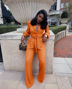 Solid Turn Down Collar Wide Leg Jumpsuit with Belt Collar Jumpsuit, Shirt Collar Styles, Stretch Jumpsuit, Jumpsuit Casual, Flare Jumpsuit, Leg Belt, Casual Wide Leg Pants, Long Sleeve Jumpsuit, Casual Jumpsuit