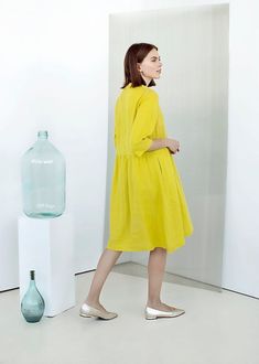 image 2 Chic Knee-length Summer Maternity Dress, Chic Knee-length Maternity Dress For Summer, Linen A-line Dress For Brunch, A-line Linen Dress For Brunch, Knee-length Linen Dresses For Brunch, Linen Maternity Dress, Plus Size Wrap Dress, Linen Maternity, Organic Dress