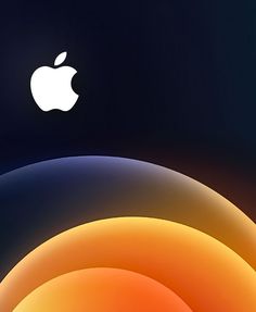 an apple logo is shown on the back of this iphone wallpaper, and it appears to be in color