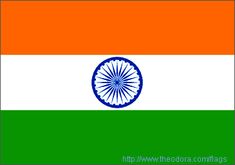 the flag of india is shown in red, white and green with an orange stripe