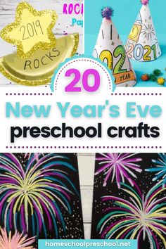 new year's eve preschool crafts and activities for kids to do at home or school