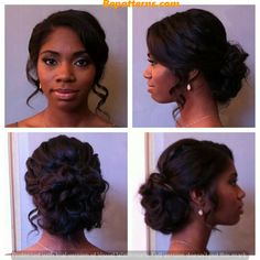 black bridal hairstyles - black bridesmaids hairstyles Black Bridesmaids Hairstyles Half Up, Black Women Bridesmaid Hairstyles, Black Bridal Hairstyles, Messy Bridal Bun, Chilanga Mulilo, Soft Updo, Bridemaids Hairstyles