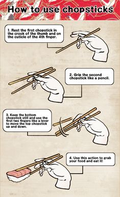 how to use chopsticks for sushi and other japanese dishes info graphic design