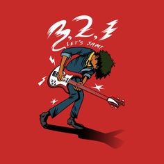 a man with an electric guitar in his hand and the number 22 on it's back