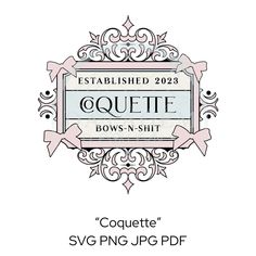 the logo for coquette's svg png