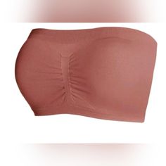 Unique Find Brand New Plus Size Solid Wireless Strapless Knitted Bandeau Bra Terracotta S M L 1x 2x 3x Please See Photos For Size And Fit. Brown Stretch Crop Top With Built-in Bra, Beige Seamless Tube Top, Solid Color Crop Tube Top With Built-in Bra, Casual Stretch Beige Tube Top, Fitted Brown Bandeau Tube Top, Casual Beige Strapless Tube Top, Solid Stretch Crop Top Tube Top, Beige Strapless Top With Built-in Bra, Beige Stretch Strapless Top