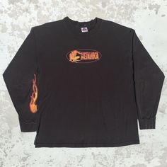 Amazing fade on this t-shirt. I’m the original owner. No major flaws at all. Worn to perfection. Vintage 1999 METALLICA Band T-shirt size XL 100% cotton long sleeve. Shipped with USPS First Class. Long Sleeve Band Shirt, Vintage Band Tshirt, Y2k Long Sleeve Screen Print T-shirt, Y2k Long Sleeve T-shirt With Screen Print, Long Sleeve Y2k T-shirt With Screen Print, Y2k Long Sleeve T-shirt For Streetwear, 90s Long Sleeve Tops For Streetwear, 90s Long Sleeve Graphic T-shirt, 90s Graphic Print Long Sleeve T-shirt