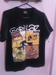 Gorillaz Shirt Aesthetic, Gorrilaz Shirt, Gorillaz Shirt Outfit, Grudge Shirt, Gorillaz Outfits, Gorillaz Shirt, Grunge T Shirts, Grunge Shirts, Gorillaz