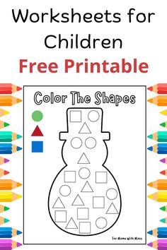 the worksheet for children to learn how to make their own shapes and numbers