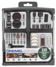 the dremel tool set is packed with tools