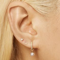 Freshwater Droplet Pearl Pave Huggies – STONE AND STRAND Jewellery Wishlist, Suspender Earrings, Stone And Strand, One And Done, Multiple Earrings, Earrings Stone, Expensive Jewelry, Diamond Star, Crown Jewels