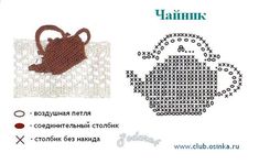 the cross stitch pattern has been made to look like a teapot