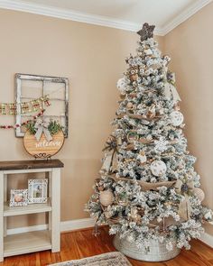 Flocked Christmas Tree A White Christmas