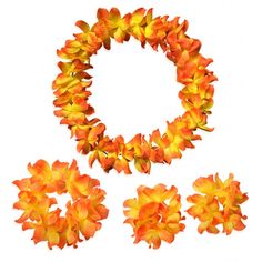 orange flowers arranged in the shape of a circle