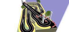 an artist's rendering of a race track