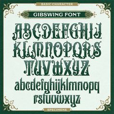 an old fashioned font that is in the style of art nouveau