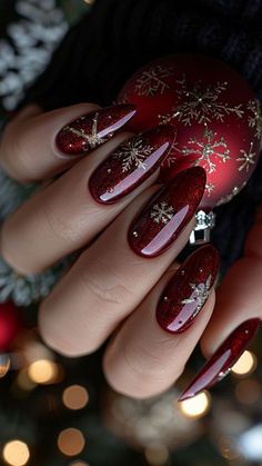 Festive Fall Nails, Gingerbread Nails, Christmas Nails Red, Nails Unique, Xmas Nail, December Nails