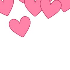 pink hearts floating in the air