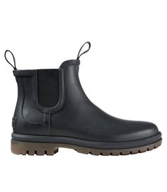 Women's Rugged Wellie Chelsea Boots | Rain at L.L.Bean Dark Gums, Chelsea Boots Black, Chelsea Boots Women, Thick Socks, Stylish Boots, Black Chelsea Boots, Liner Socks, Rubber Boots, Waterproof Boots