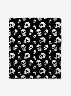 Skulls All Over Throw Blanket Emo Blankets, Popping Colors, Hot Topic Clothes, Bedroom Throw, Computer Room, Silk Touch, Aesthetic Stuff, Flame Retardant, Classy Nails