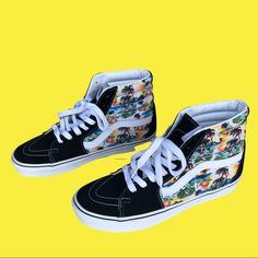 Brand New Aloha Vans Sk8-Hi Black/True White, With Aloha Graphic. Unisex Shoes. Sizes: 7men’s=8.5women’s. 8men’s=9.5women’s. 9.5men’s=11women’s All Available. Box Not Included. Vans Casual Sneakers With Graphic Print, Vans Casual Streetwear Custom Sneakers, Vans Low-top Sneakers With Graphic Print, Vans White Sneakers With Graphic Print, White Vans Sneakers With Graphic Print, Casual Custom Sneakers With Graphic Print For Skateboarding, Casual High-top Sneakers With Graphic Print, Casual Custom Sneakers With Graphic Print, Mid-top, Casual Custom Mid-top Sneakers With Graphic Print