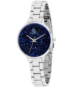 Roberto Bianci Gemma Collection Model Rb0249 Watch - Quartz Movement View 1 Blue Dial Watch, Hot Jewelry, Mineral Water, Bracelet Blue, Bracelet Clasps, Stainless Steel Band, Minerals Crystals, Stainless Steel Watch, Blue Crystals